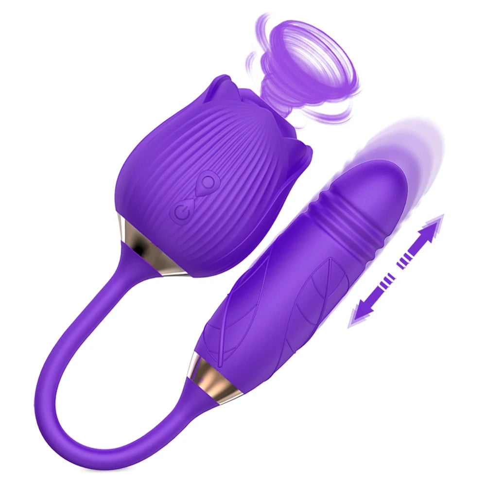 Vibrador Rosa sugador Duplo - Estimulador Clitóris