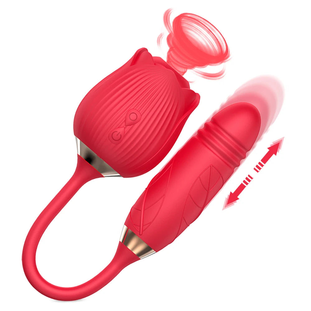 Vibrador Rosa sugador Duplo - Estimulador Clitóris