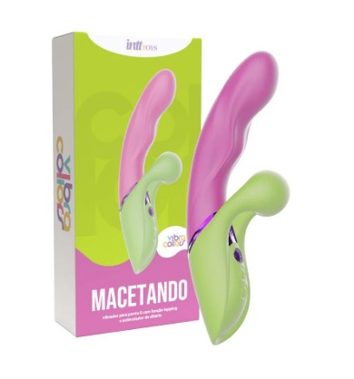 Macetando Vibrador Penetrável com função Tapping e estimulador de Clitóris