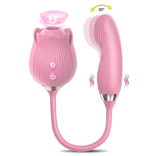Vibrador Rosa sugador Duplo  - Estimulador Clitóris