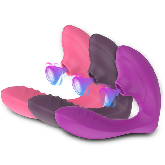 Vibrador wearable com sucção -  Via app prazer inteligente