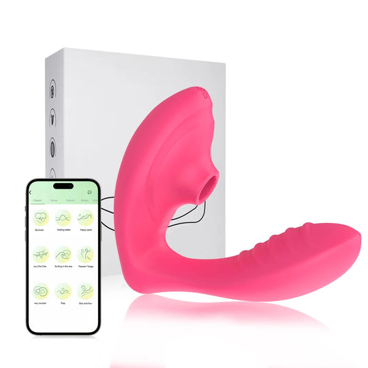 Vibrador wearable com sucção -  Via app prazer inteligente