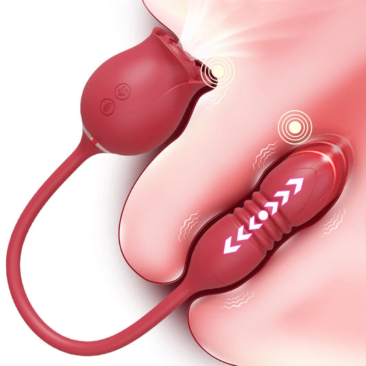 Vibrador Rosa sugador Duplo  - Estimulador Clitóris