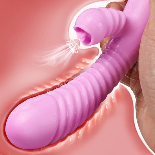 Vibrador 2 em 1 com língua e vibração – lambe, vibra e enlouquece